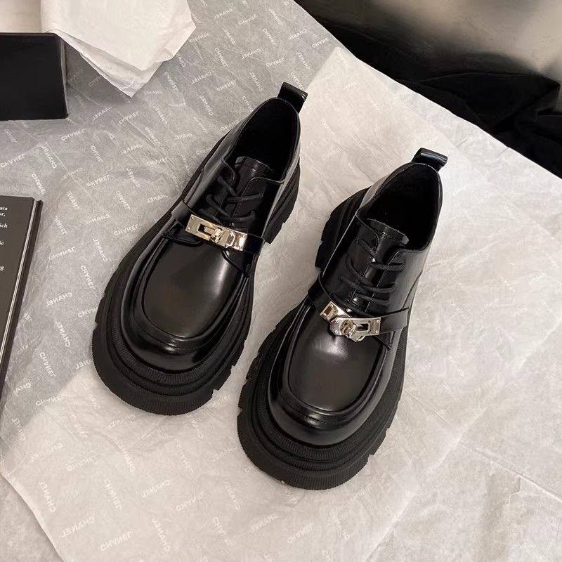 厚底鞋女2026春秋新款英伦风小皮鞋女松糕黑色jk单鞋,淘宝优惠券,粉丝福利购,淘宝优惠卷