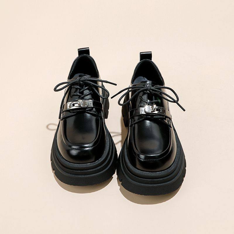 厚底鞋女2026春秋新款英伦风小皮鞋女松糕黑色jk单鞋,淘宝优惠券,粉丝福利购,淘宝优惠卷