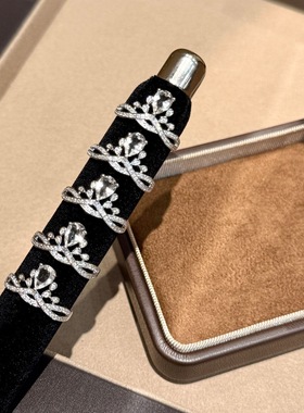 25新款水滴天然白水晶满钻皇冠戒指女个性高级感精致轻奢百搭指环