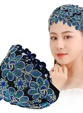 韩版宽边防滑简约时尚刺绣发带
