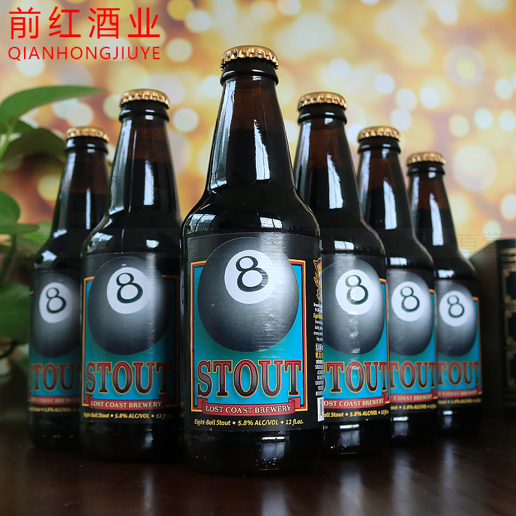 6瓶美国进口迷失海岸黑8世涛精酿啤酒 lost coast stout啤酒355ml - 图1