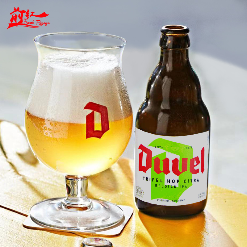 整箱比利时进口啤酒Duvel tripel督威三花啤酒330ML*24送啤酒杯 - 图1