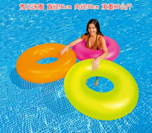 Intex, надувной безопасный плавательный круг для взрослых, увеличенная толщина