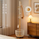 Small space looks big with multifunctional movable coat rack