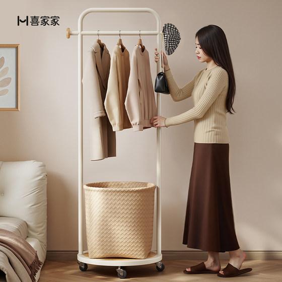 Dirty clothes basket, coat rack, dual-purpose artifact for bathroom and bedroom