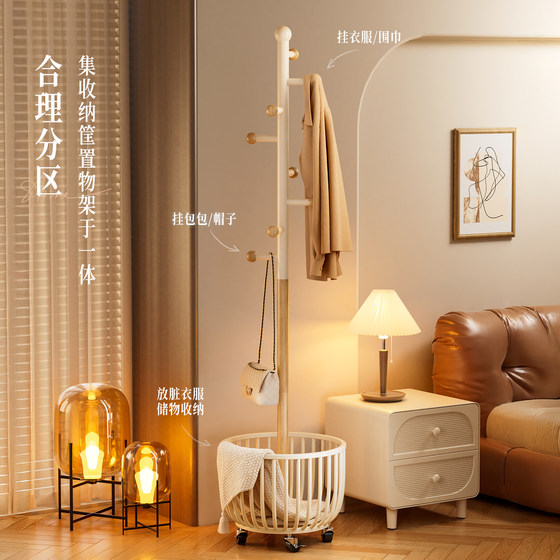 Small space looks big with multifunctional movable coat rack