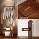 Solid wood clothes hanger at the end of the bed for storing clothes at night