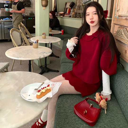 Yu Xiaoping Camellia wool handmade double-sided tweed two-piece set, a beautiful two-piece winter coat for a wealthy daughter