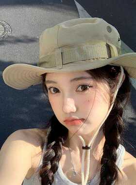 徒步登山帽渔夫帽女休闲春夏季