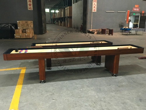 WM1201,3.6米标准沙弧球台家用沙弧球桌沙壶球台桌上沙狐球桌实木 - 图0