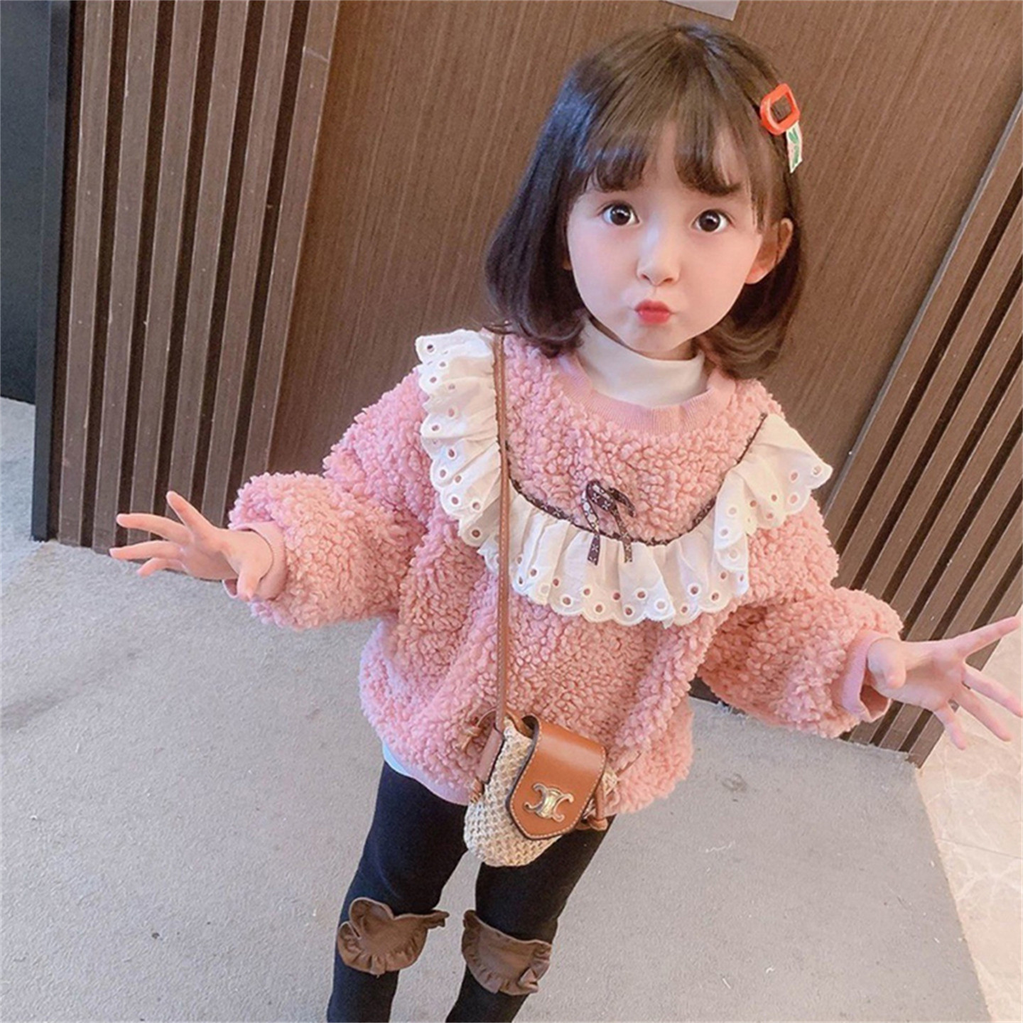 女童加绒加厚卫衣2025冬季新款儿童韩版洋气时髦保暖长袖毛毛衣潮,淘宝优惠券,粉丝福利购,淘宝优惠卷
