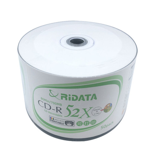 铼德可打印CD-R刻录光盘VCD 防水可打印光盘光碟亮面空白cd刻录盘 - 图1