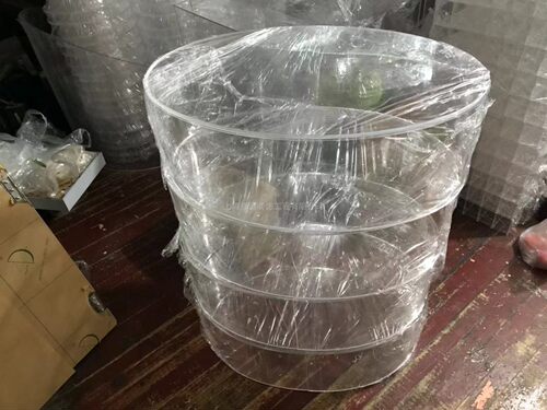 定制透明亚克力椭圆展示罩 有机玻璃圆柱形展示工艺品模型防尘罩 - 图2