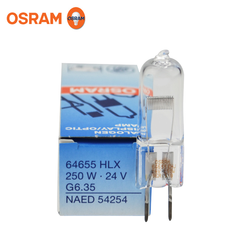 OSRAM欧司朗HLX64655 24V250W光学仪器米泡64657显微镜灯泡G6.35 - 图2