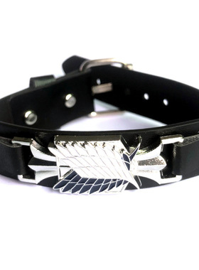 巨人 忍者 妖精的尾巴 动漫周边手链 死神标志 朋克风个性手带