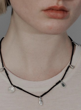 SALE E PEPE胡椒盐 纯银泪手编绳项链