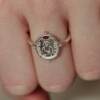 SALE E PEPE pepper and salt sterling silver Mona Lisa ring