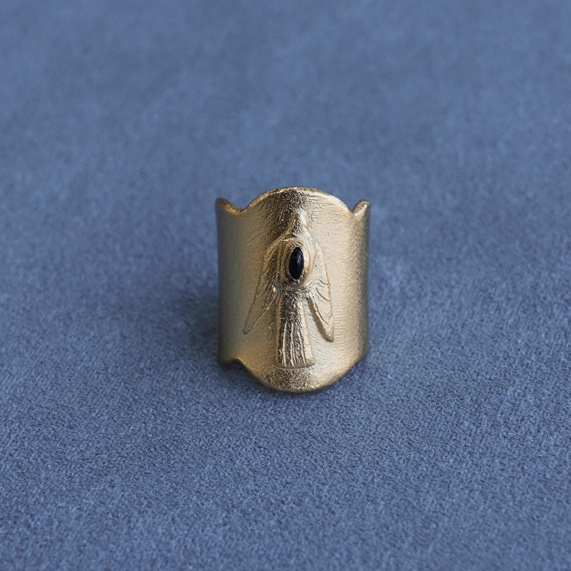 SALE E PEPE Pepper and Salt Sterling Silver Birdman Ring
