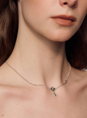 SALE E PEPE胡椒盐·纯银双人舞吊坠项链