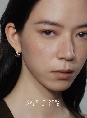 SALE E PEPE胡椒盐·纯银月光石小葡萄耳环