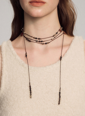 SALE E PEPE胡椒盐·纯银碰杯编绳长项链