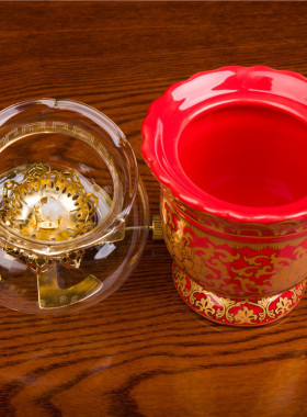 陶瓷防风液体佛前酥油灯