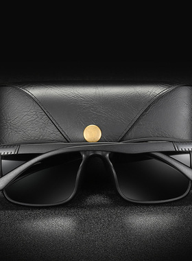 偏光太阳镜男女方形开车专用户外运动墨镜黑色圆脸遮阳钓鱼眼镜潮