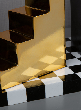 轻奢风几何树脂送礼酒柜装饰品