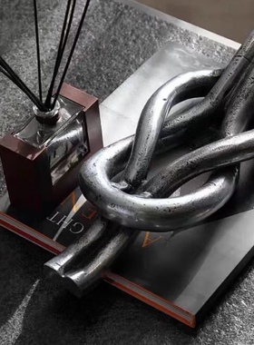 代轻奢几何穿越打结绳结小众感家居桌面摆件装饰艺术样板间摆件