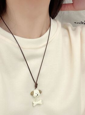卡通夏天t恤项链配饰女长款独特漂亮精致女款2026新款学生党吊坠