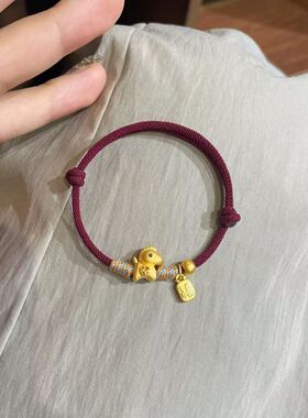 2026马年本命年红绳手链福字招财属马女款新年过年戴的小马红手绳