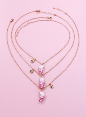 闺蜜项链女二人款姐妹磁吸一对学生党信物高颜值三人儿童女童挂件