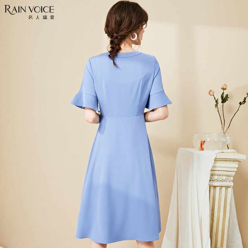 名人瑞裳新款2020名媛中长款连衣裙 名人瑞裳连衣裙