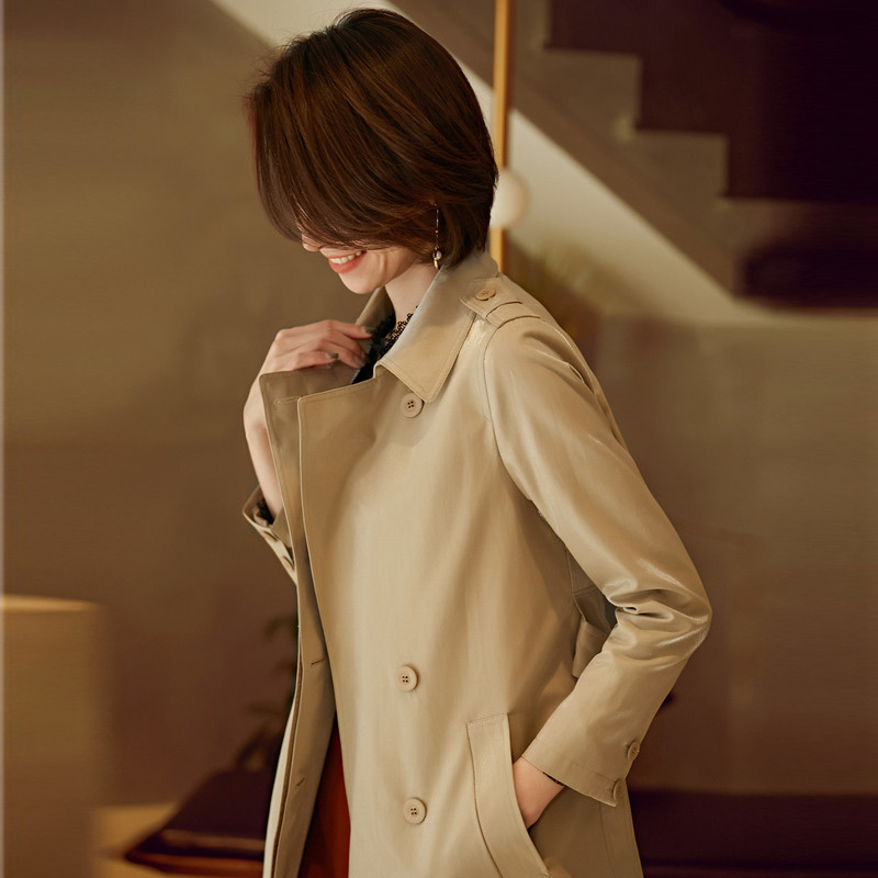 名人瑞裳2019春秋季新款阔太太风衣 名人瑞裳风衣