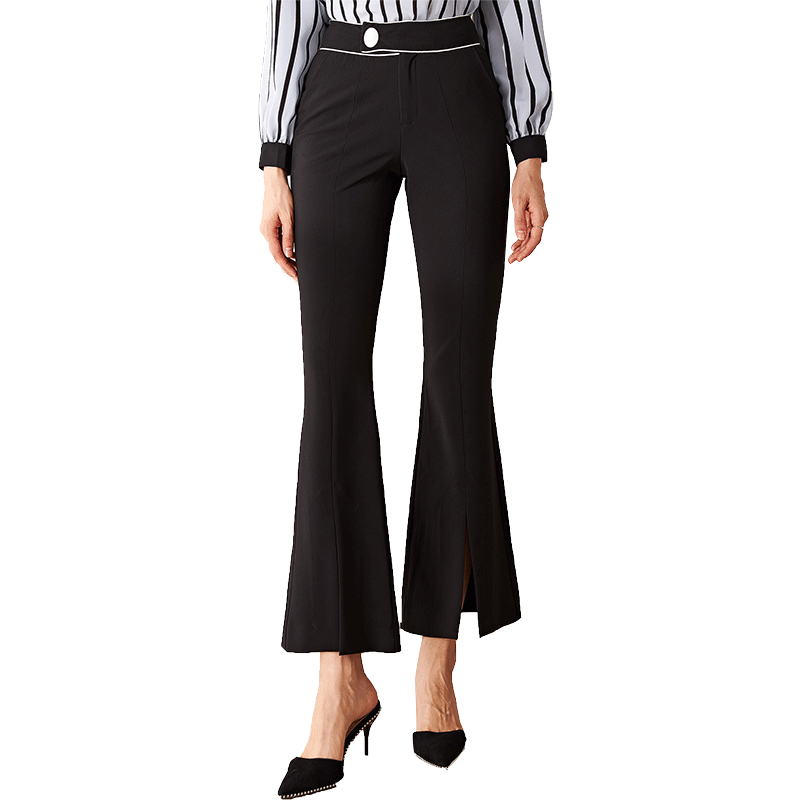 名人瑞裳新款2020新品秋季潮喇叭裤 名人瑞裳休闲裤