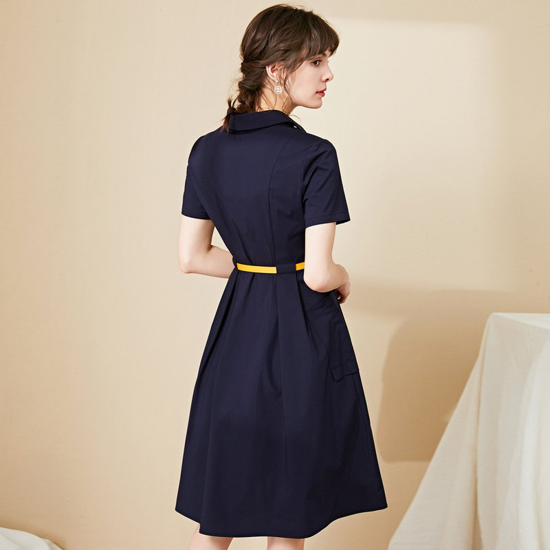 名人瑞裳夏装2020新款v领ol连衣裙 名人瑞裳连衣裙