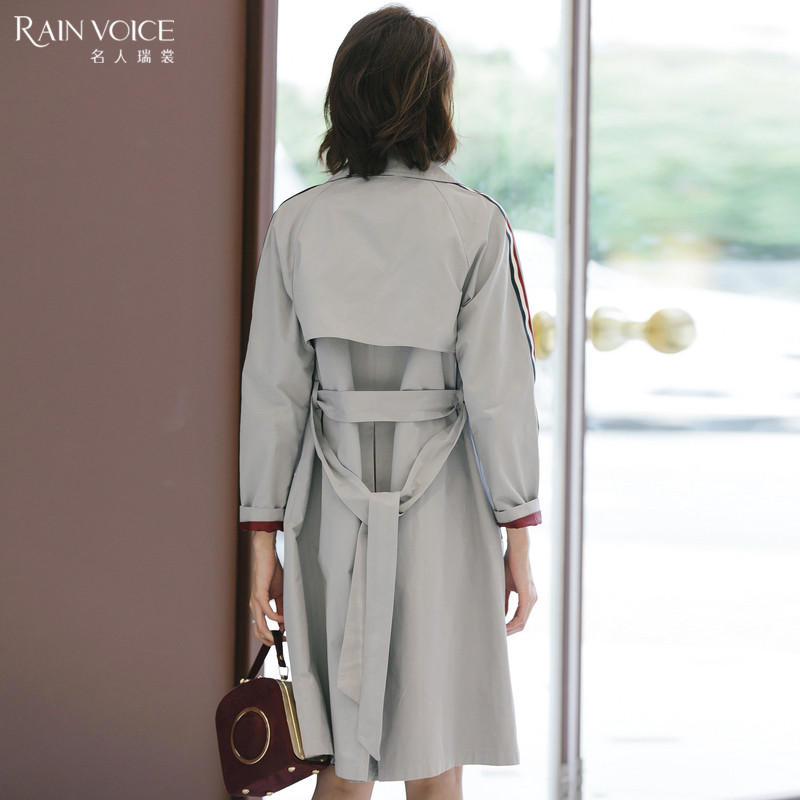 名人瑞裳中长款韩版春秋季2018风衣 名人瑞裳风衣