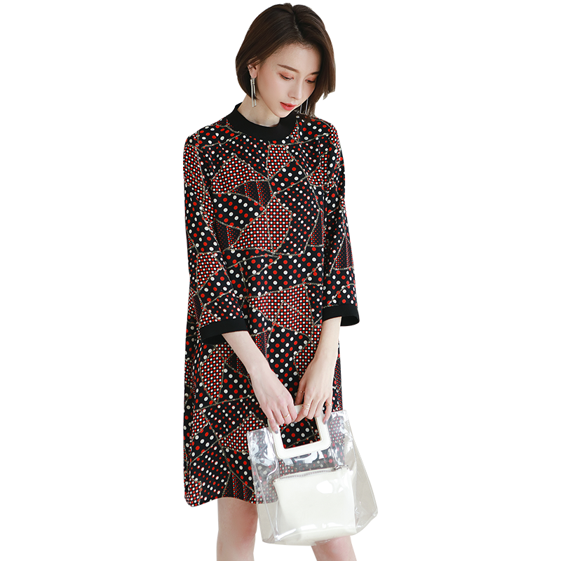 名人瑞裳春秋2019新款韩版连衣裙 名人瑞裳连衣裙