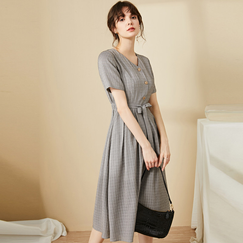 名人瑞裳连衣裙2020新款夏通勤裙子 名人瑞裳连衣裙