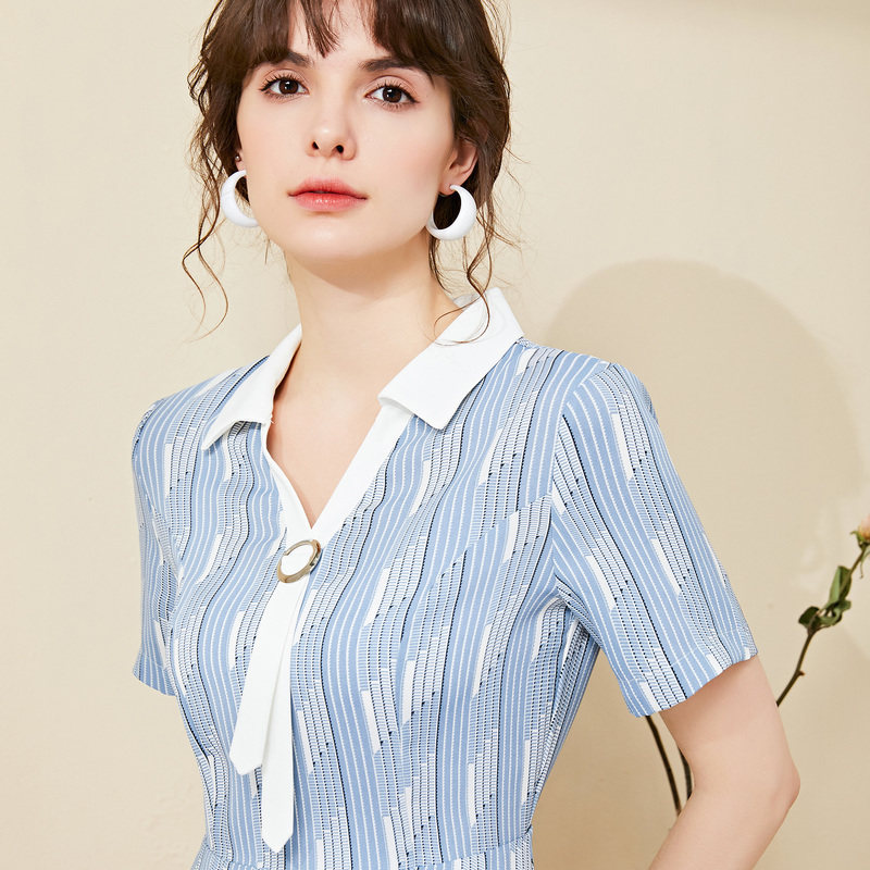 名人瑞裳连衣裙女夏2020新款职业ol 名人瑞裳连衣裙