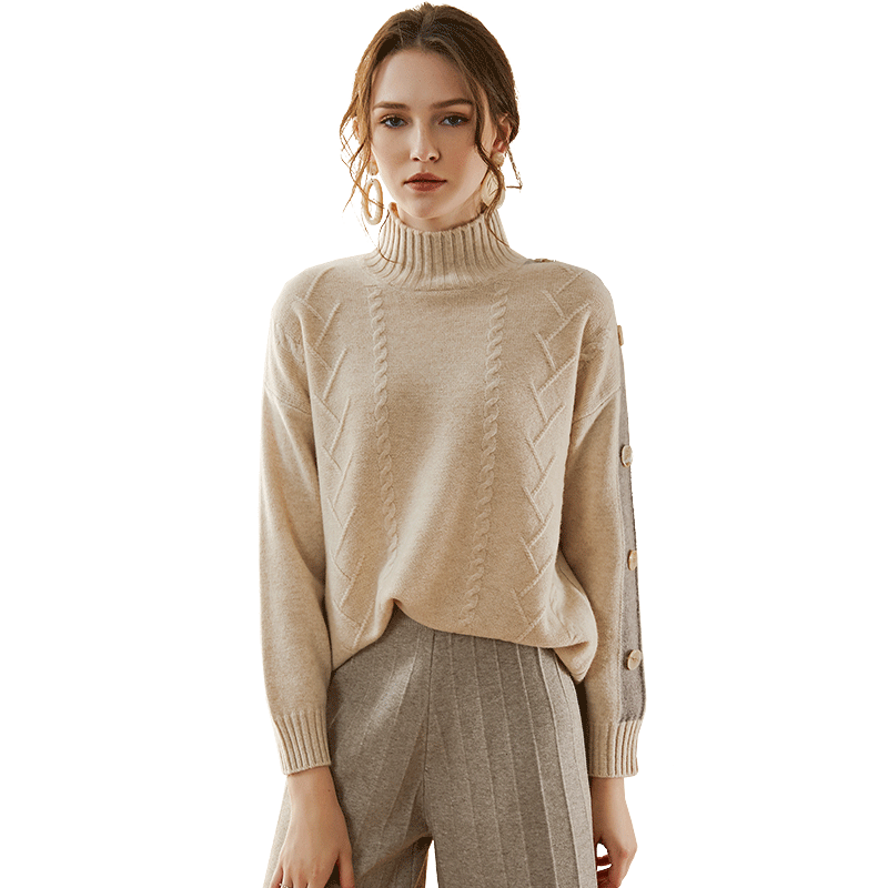 名人瑞裳2019秋冬新款羊毛短款毛衣 名人瑞裳毛衣