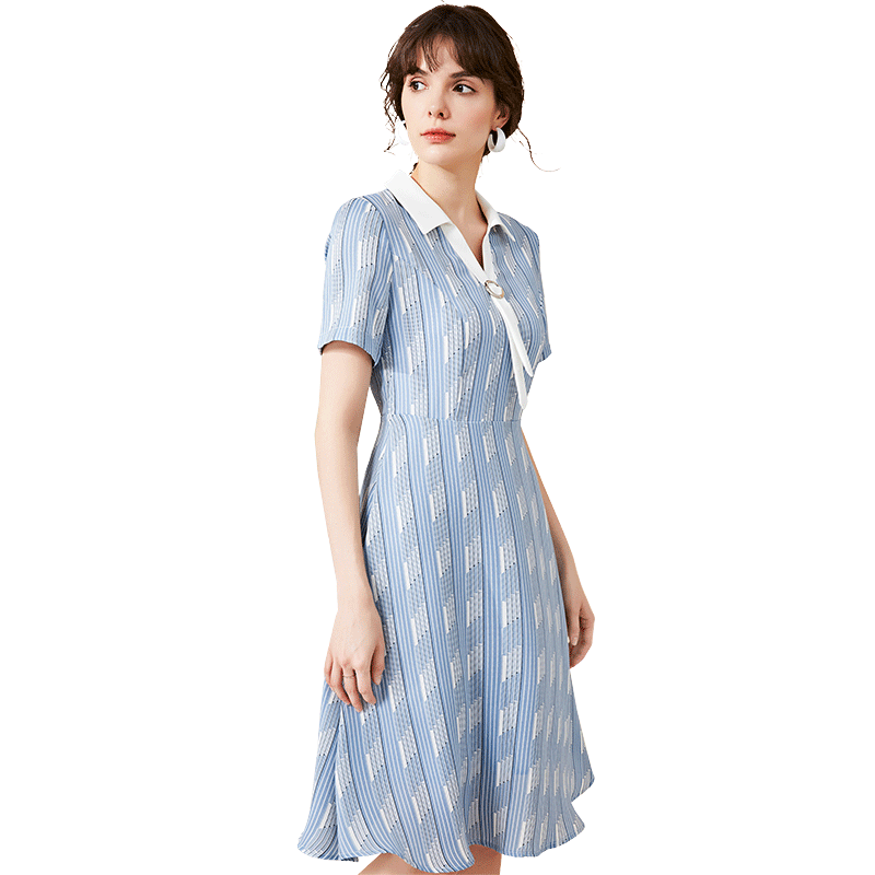 名人瑞裳连衣裙女夏2020新款职业ol 名人瑞裳连衣裙