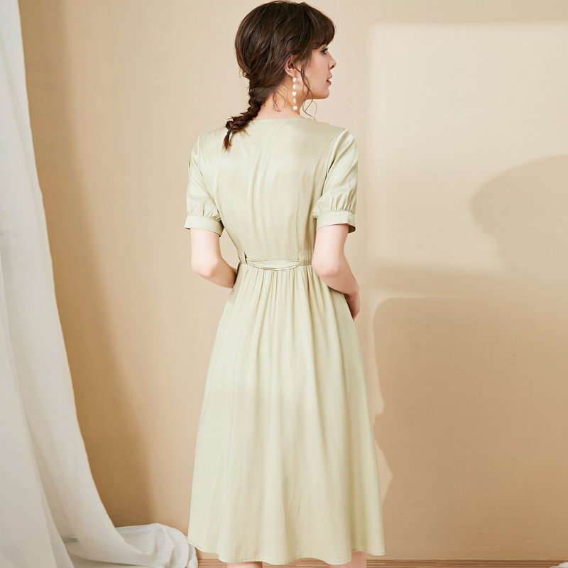 名人瑞裳新款2020名媛中长款连衣裙 名人瑞裳连衣裙