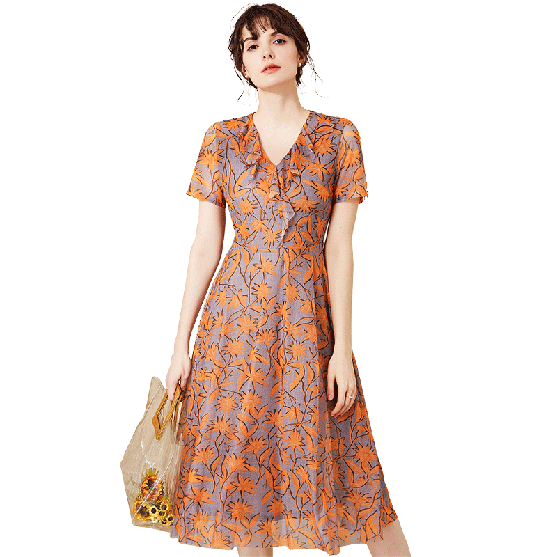 名人瑞裳连衣裙2020新款碎花裙子 名人瑞裳连衣裙