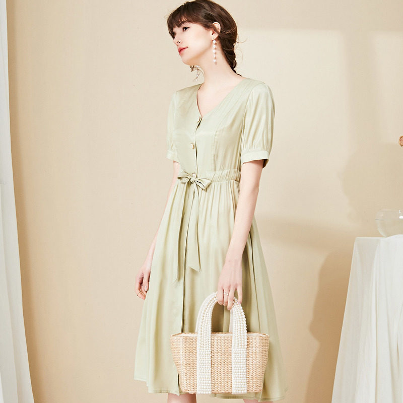 名人瑞裳新款2020名媛中长款连衣裙 名人瑞裳连衣裙