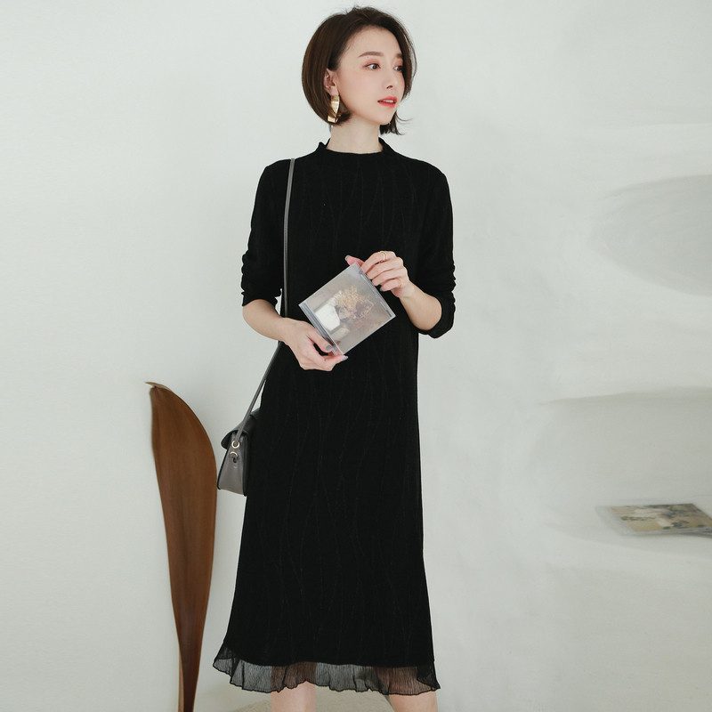 名人瑞裳2019新款圆领高冷潮连衣裙 名人瑞裳连衣裙