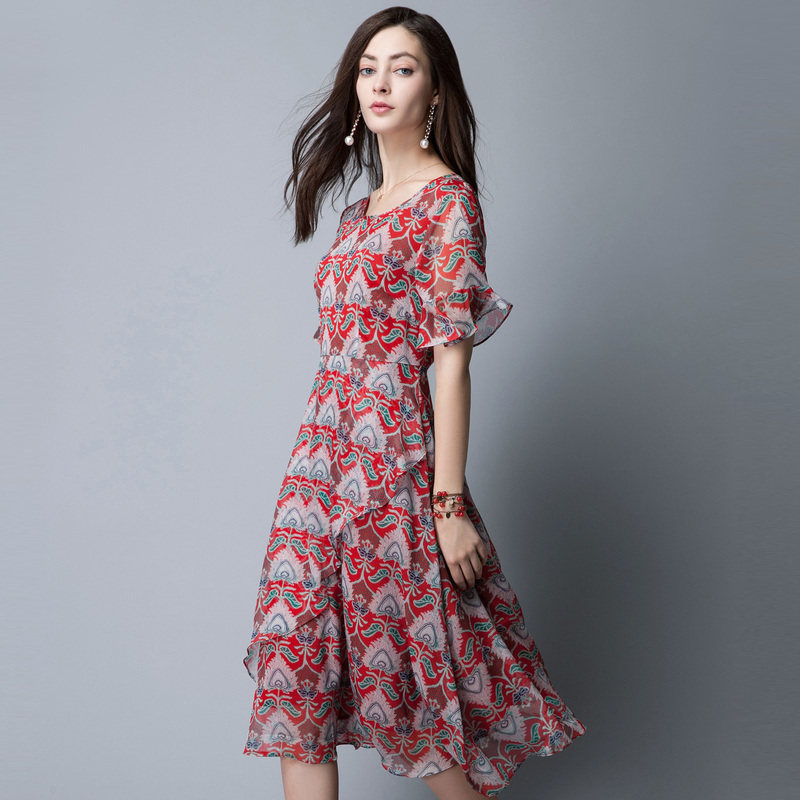 名人瑞裳2017夏装新款复古连衣裙 名人瑞裳连衣裙