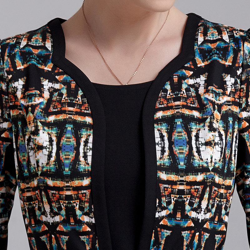 名人瑞裳秋季新品中长款圆领连衣裙 名人瑞裳连衣裙