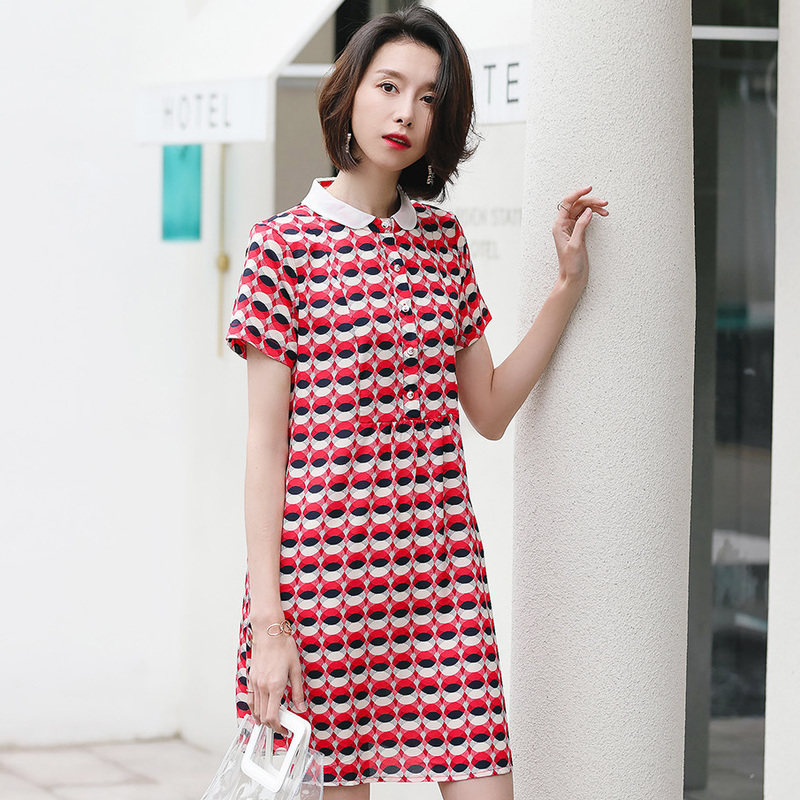 名人瑞裳雪纺连衣裙女夏2018 名人瑞裳连衣裙