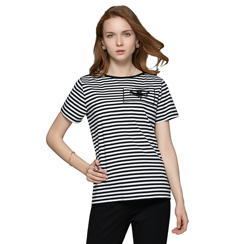 名人瑞裳2017夏装新款通勤女针织衫 名人瑞裳毛针织衫